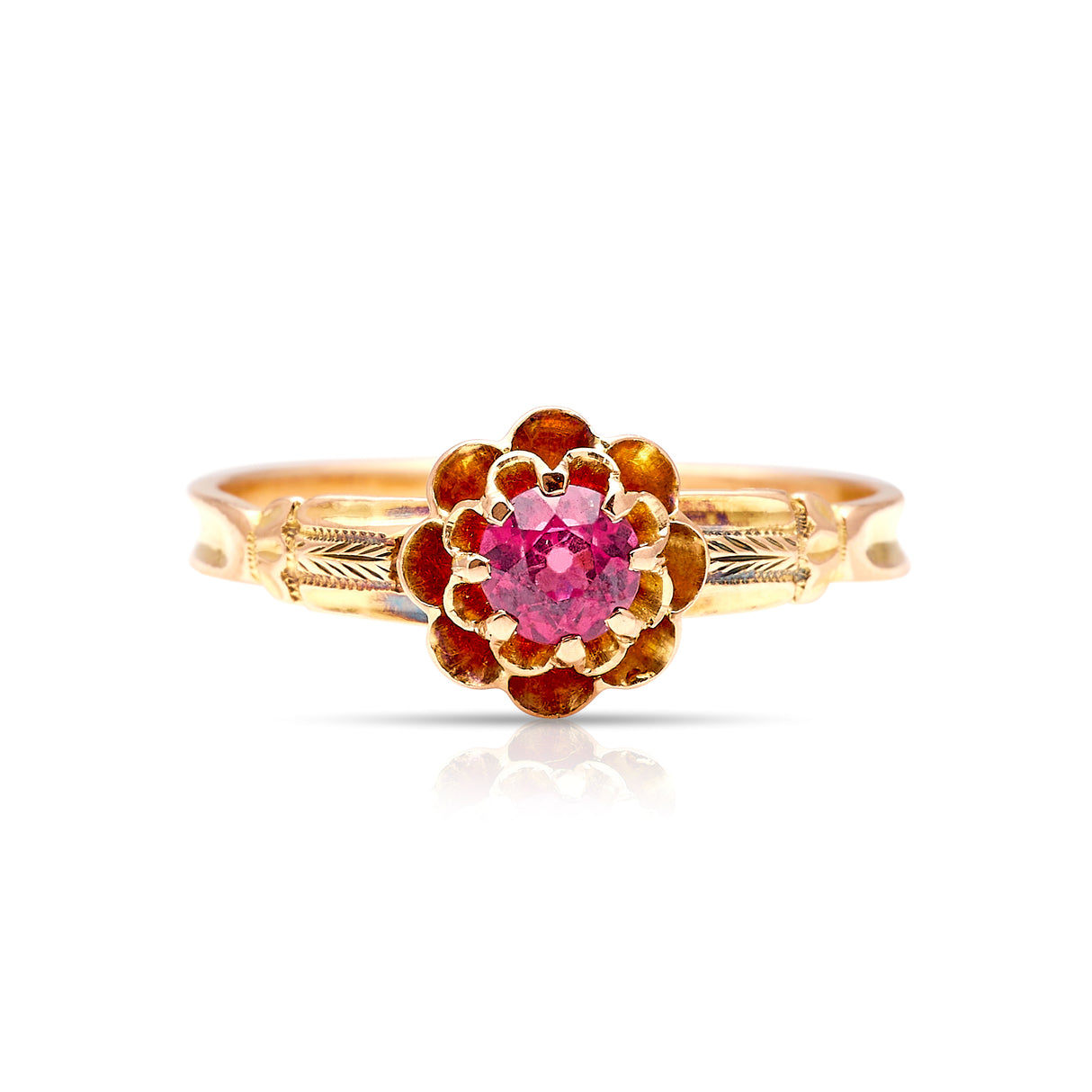 French circa 1900 ruby ring front