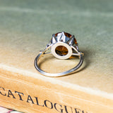 Vintage, 1930s citrine single-stone  ring, silver back