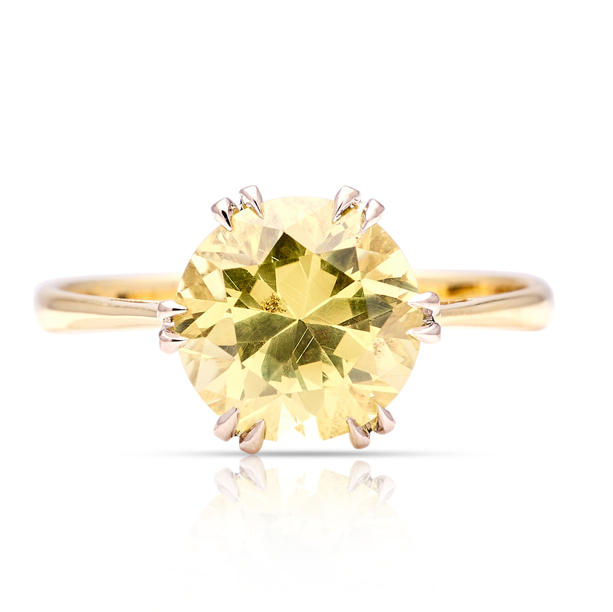 Vintage, 1980s single-stone chrysoberyl ring front