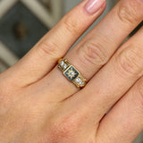 Vintage, 1990s five-stone diamond ring