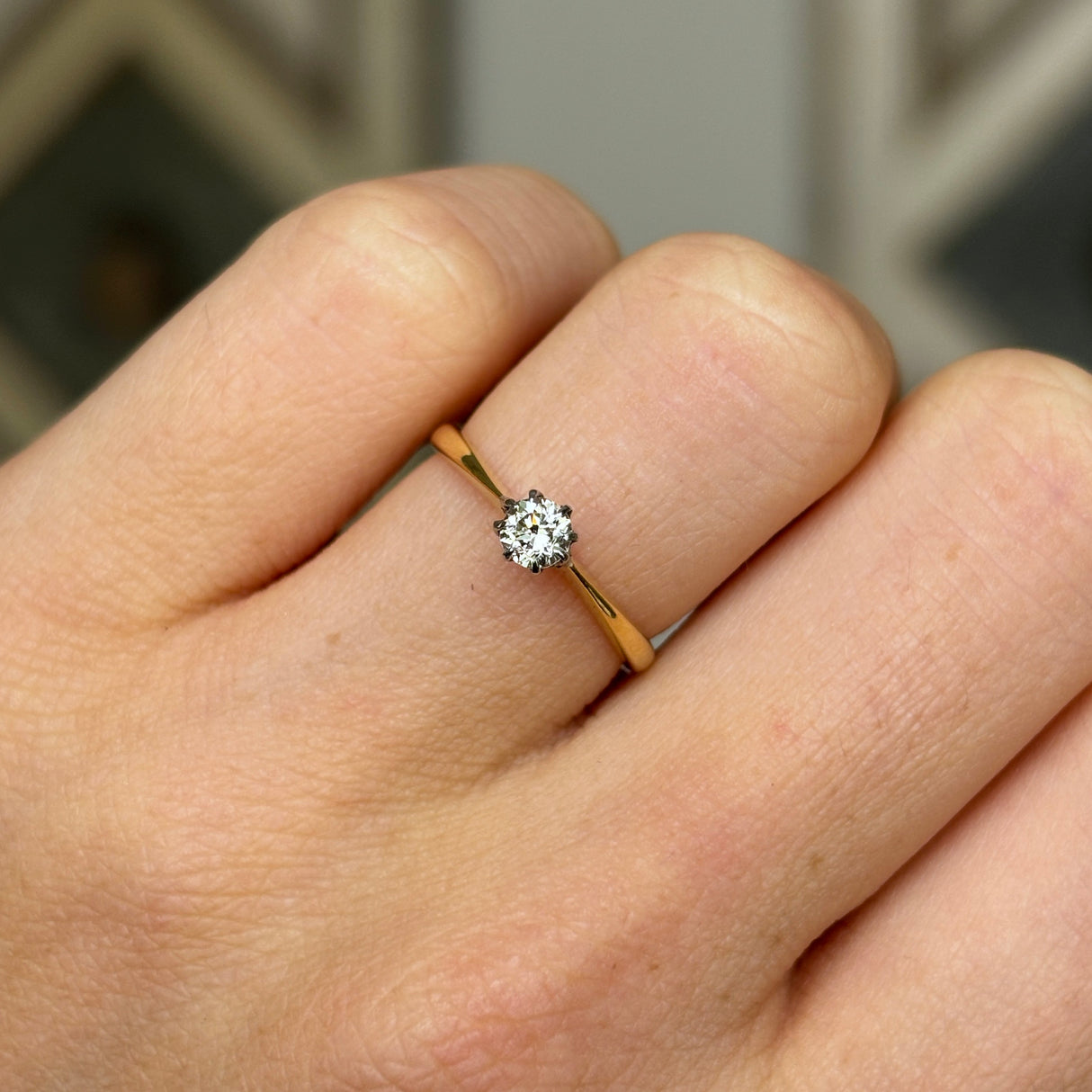 Antique, Edwardian solitaire engagement ring