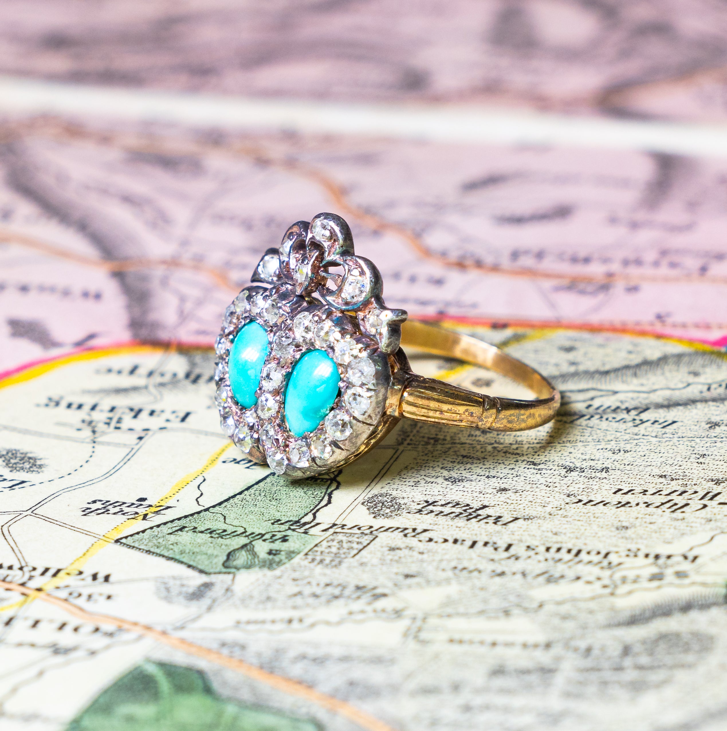 Vintage gold plated diamond factory ring