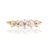 Antique, Edwardian five-stone diamond ring front