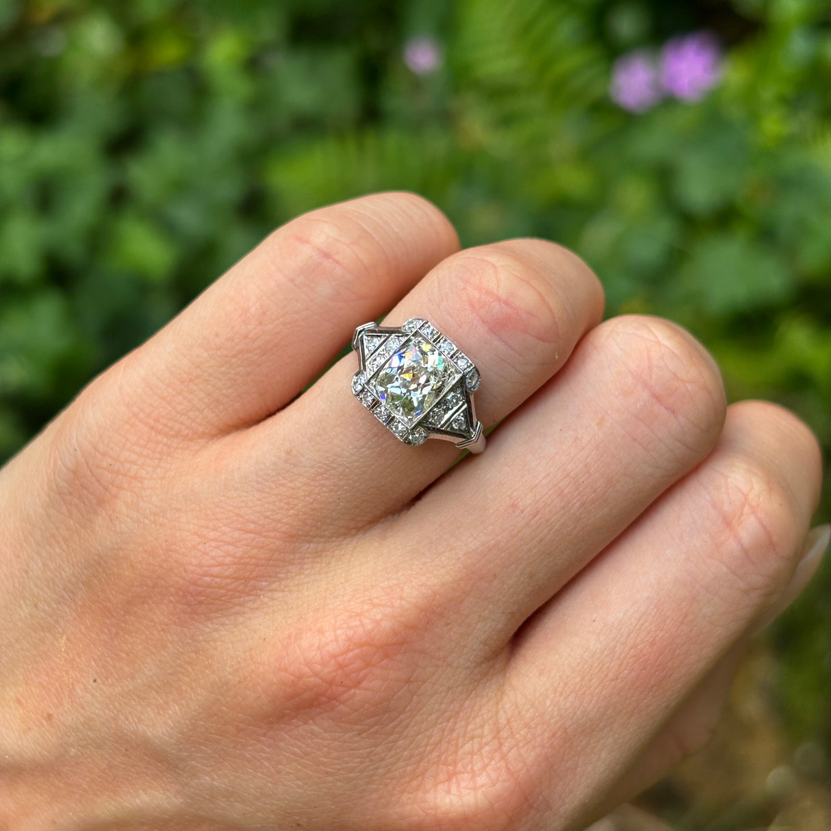 Vintage, 1920s diamond engagement ring, platinum