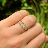 Antique, Victorian diamond five-stone ring, 18ct yellow gold