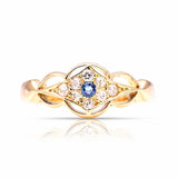 Antique, Edwardian sapphire & diamond ring