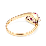 Antique, Edwardian ruby & diamond twist ring back