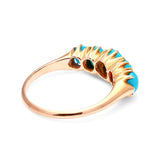 2026-Antique, Victorian turquoise half-hoop ring side