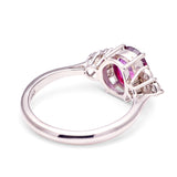 Vintage, 1980s ruby & diamond ring, 18ct white gold back