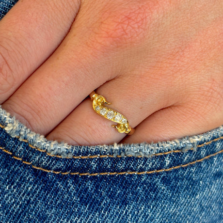 Antique, Edwardian five-stone diamond ring