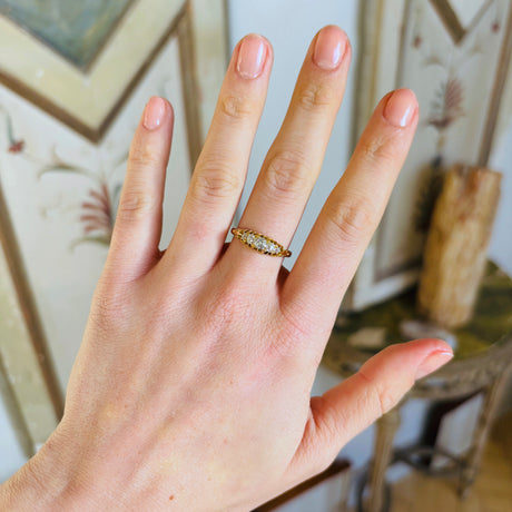 Antique, Edwardian five-stone diamond ring