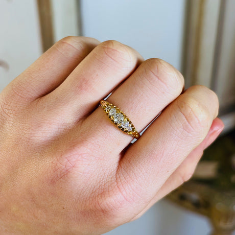 Antique, Edwardian five-stone diamond ring