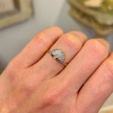 Antique, Edwardian diamond fan ring