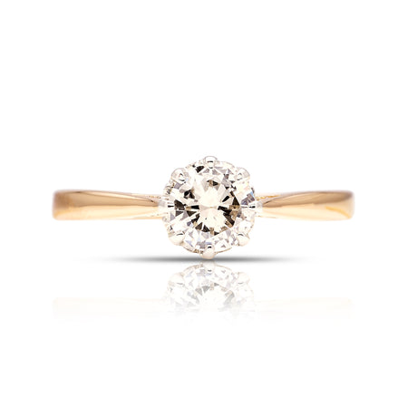 Antique, Edwardian diamond solitaire ring