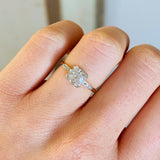 Antique, Edwardian diamond square cluster ring