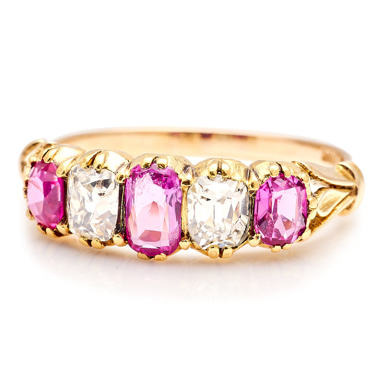 Antique, Victorian pink sapphire & diamond ring