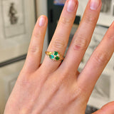 Antique, Victorian emerald & diamond ring