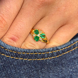 Antique, Victorian emerald & diamond ring