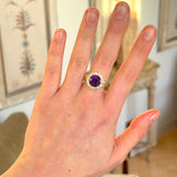 Antique, Victorian amethyst & diamond cluster ring