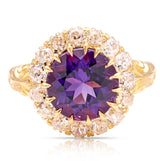 Antique, Victorian amethyst & diamond cluster ring