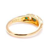 Antique, Edwardian turquoise & diamond five-stone ring