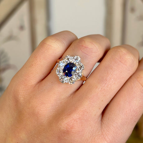 Antique, Edwardian sapphire & diamond ring