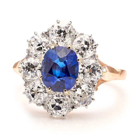 Antique, Edwardian sapphire & diamond ring