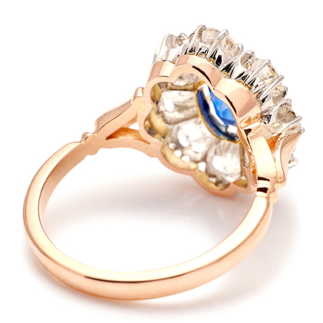 Antique, Edwardian sapphire & diamond ring