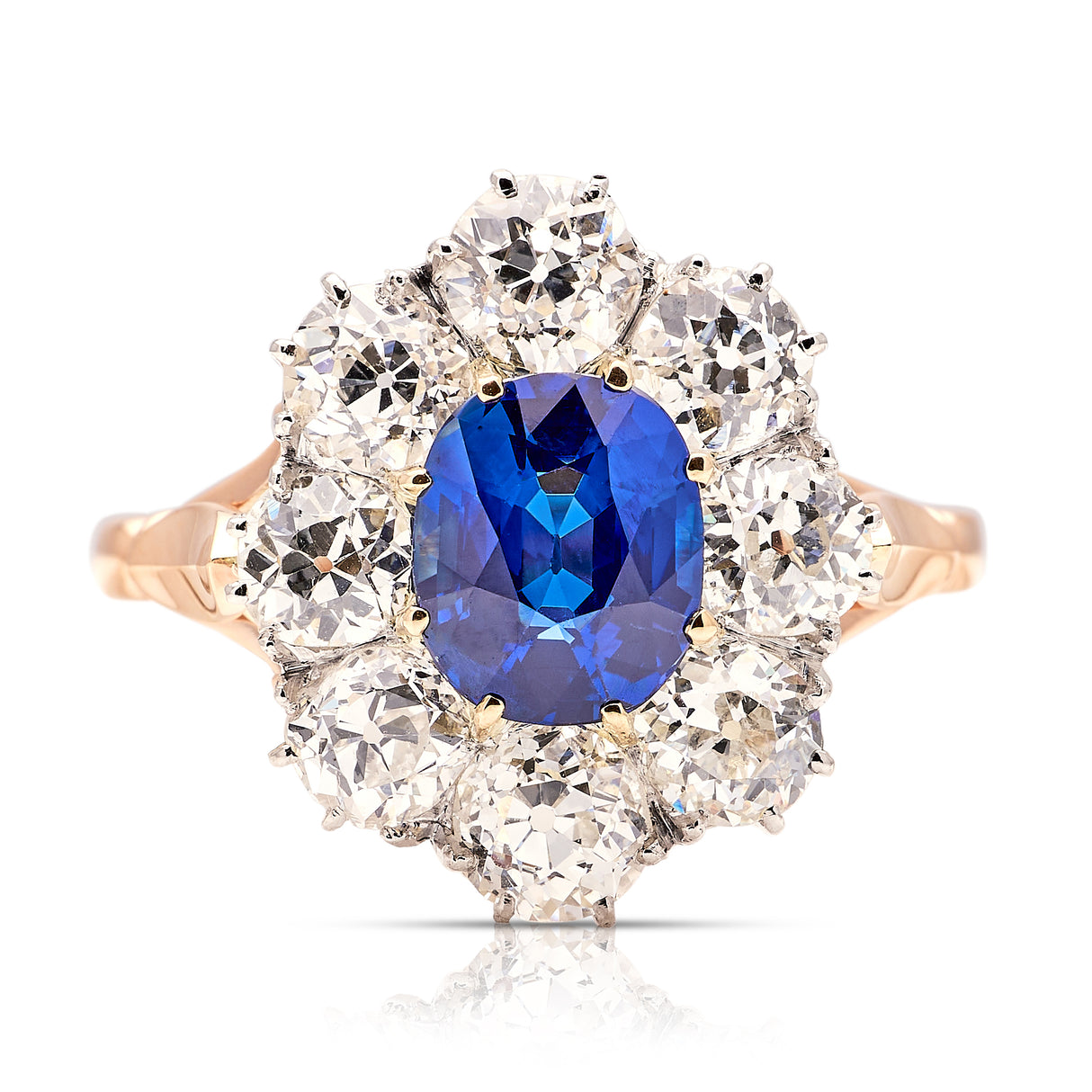 Antique, Edwardian sapphire & diamond ring