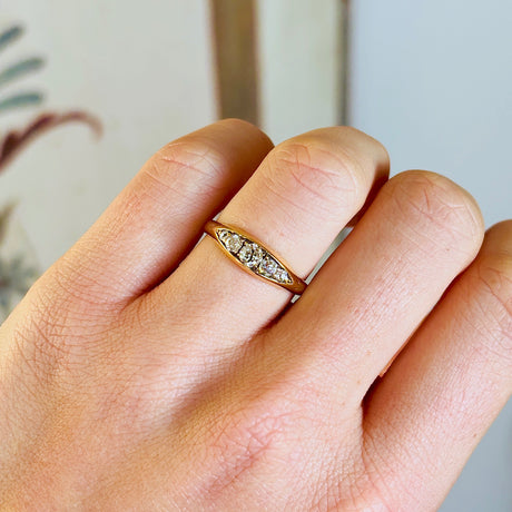 Antique, Edwardian five-stone diamond ring