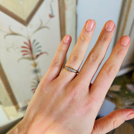 Antique, Edwardian five-stone diamond ring