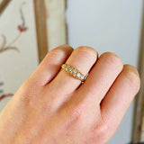 Antique, Edwardian half-hoop diamond ring