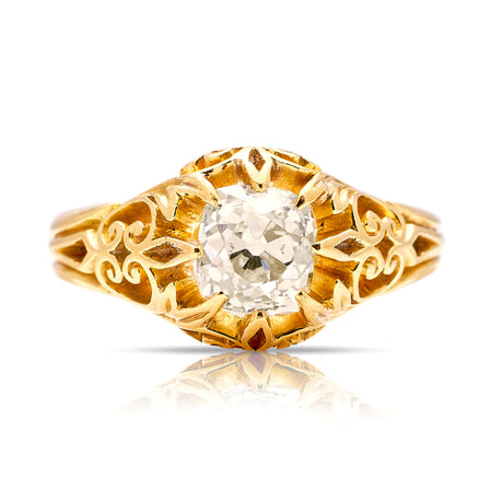 Antique, Victorian solitaire diamond ring