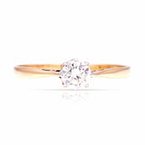 Antique, Edwardian solitaire diamond engagement ring