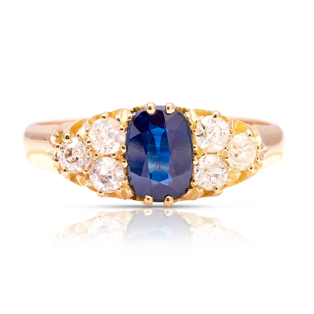 Antique, Edwardian sapphire & diamond ring