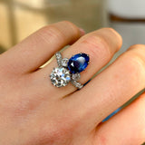 Antique, Belle Époque sapphire & diamond ring