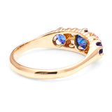 Antique, Victorian sapphire & diamond three-stone ring