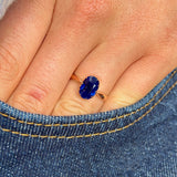 Antique, Edwardian sapphire solitaire ring