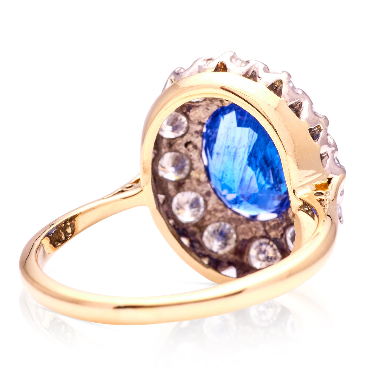 Vintage, 1940s, sapphire & diamond cluster ring