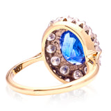 Vintage, 1940s, sapphire & diamond cluster ring