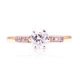 Antique, diamond solitaire engagement ring