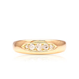 Antique, Edwardian five-stone diamond ring front