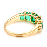 Antique, Victorian five-stone emerald ring