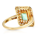 Vintage, Art Deco emerald and diamond cluster ring