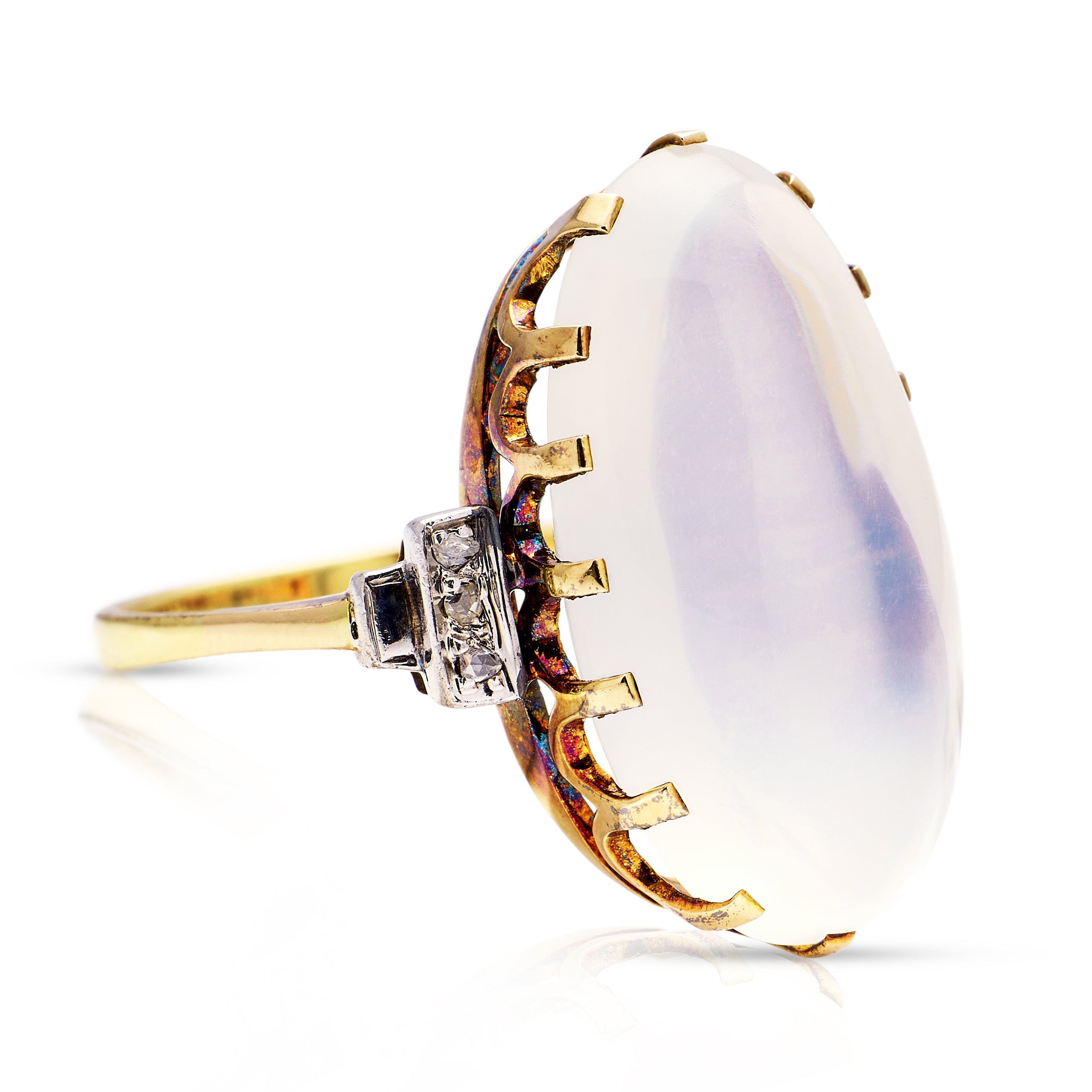 Art deco moonstone on sale ring