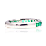 Vintage, Tiffany & co. emerald half eternity ring, platinum