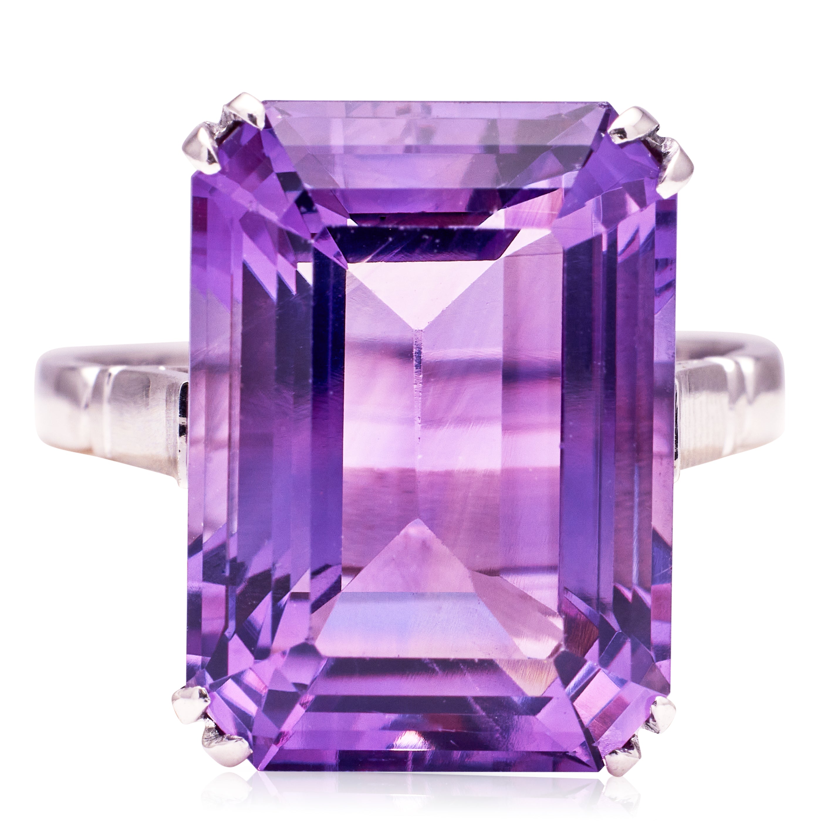 Vintage amethyst sale cocktail ring