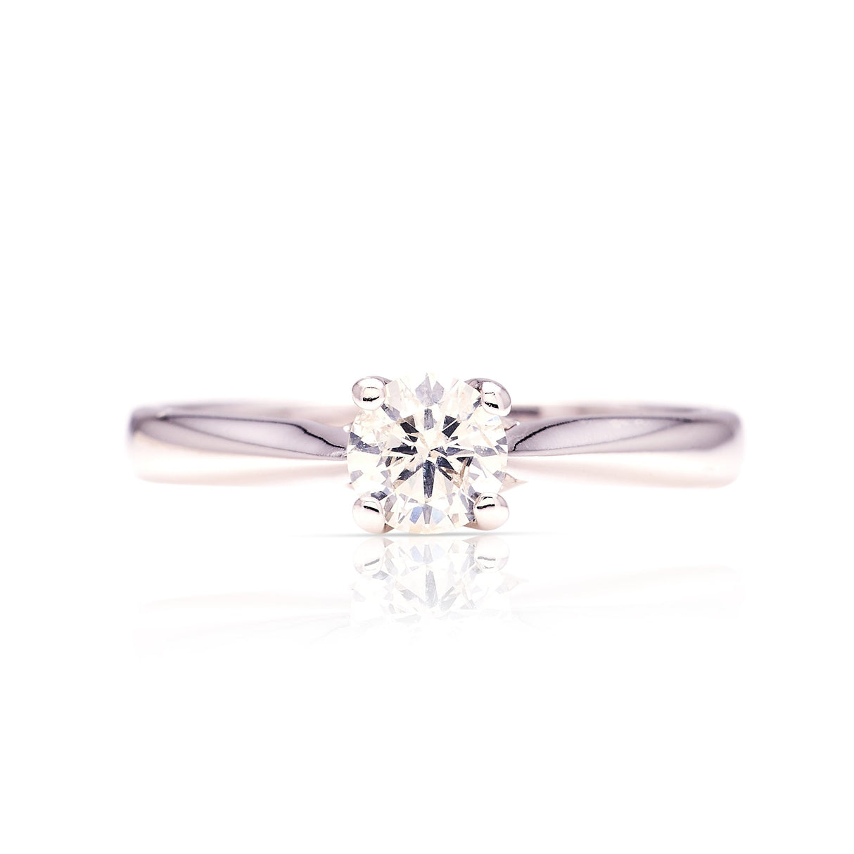 Vintage, 1990s diamond solitaire ring front