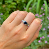 Vintage, Art Deco sapphire and diamond ring, platinum