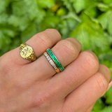Vintage, Tiffany & Co. Emerald Half Eternity Ring, Platinum